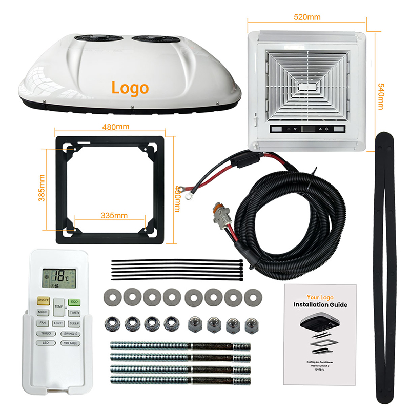 Unidad de aire acondicionado de RV 13500BTU con componentes de cobre con unidad de CA combinada y fría y calentador