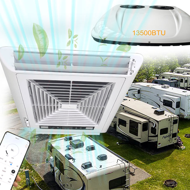 Unidad de aire acondicionado de RV 13500BTU con componentes de cobre con unidad de CA combinada y fría y calentador